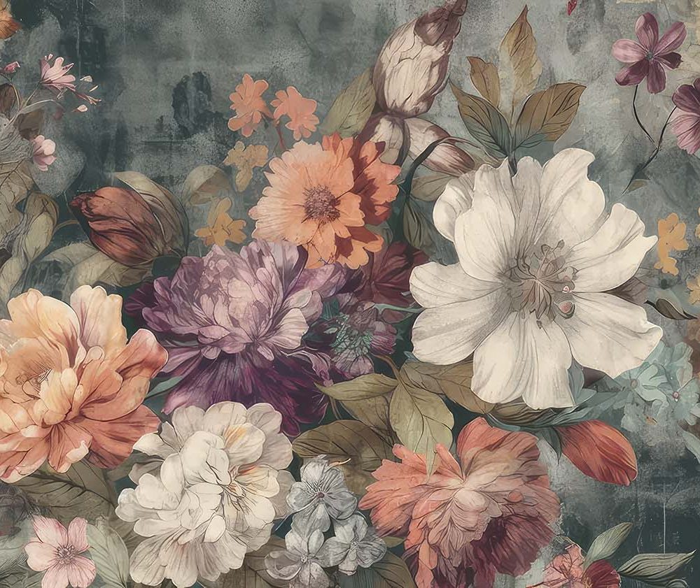 Dromerig bloemenbehang