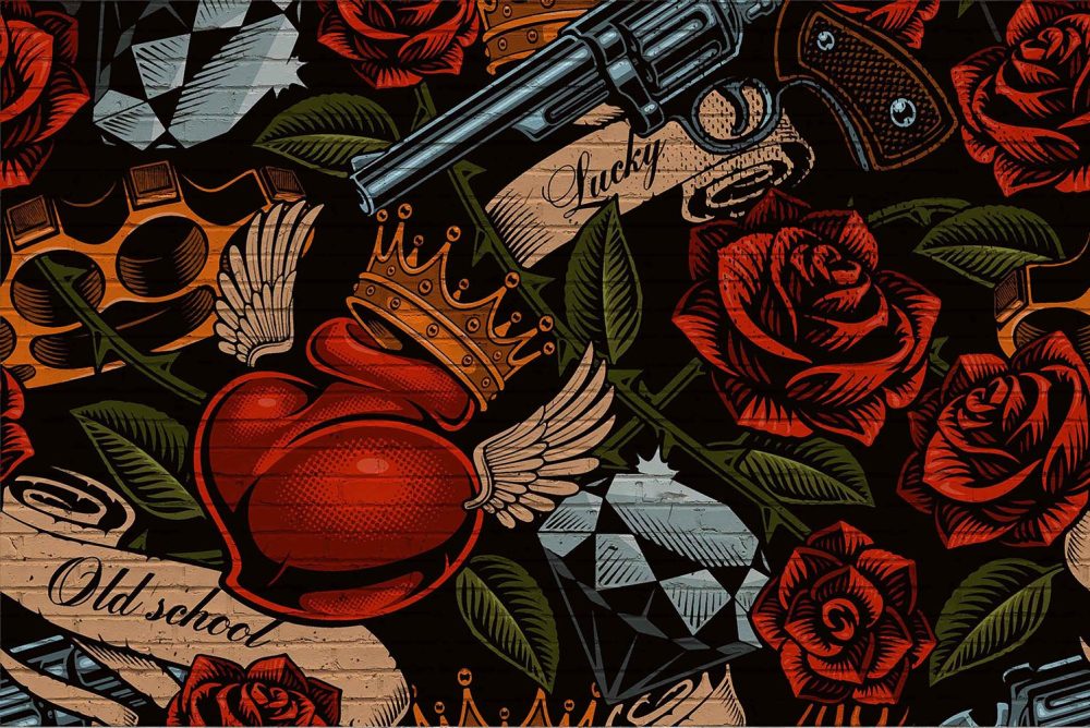 Edgy Graffiti Behang Levendig