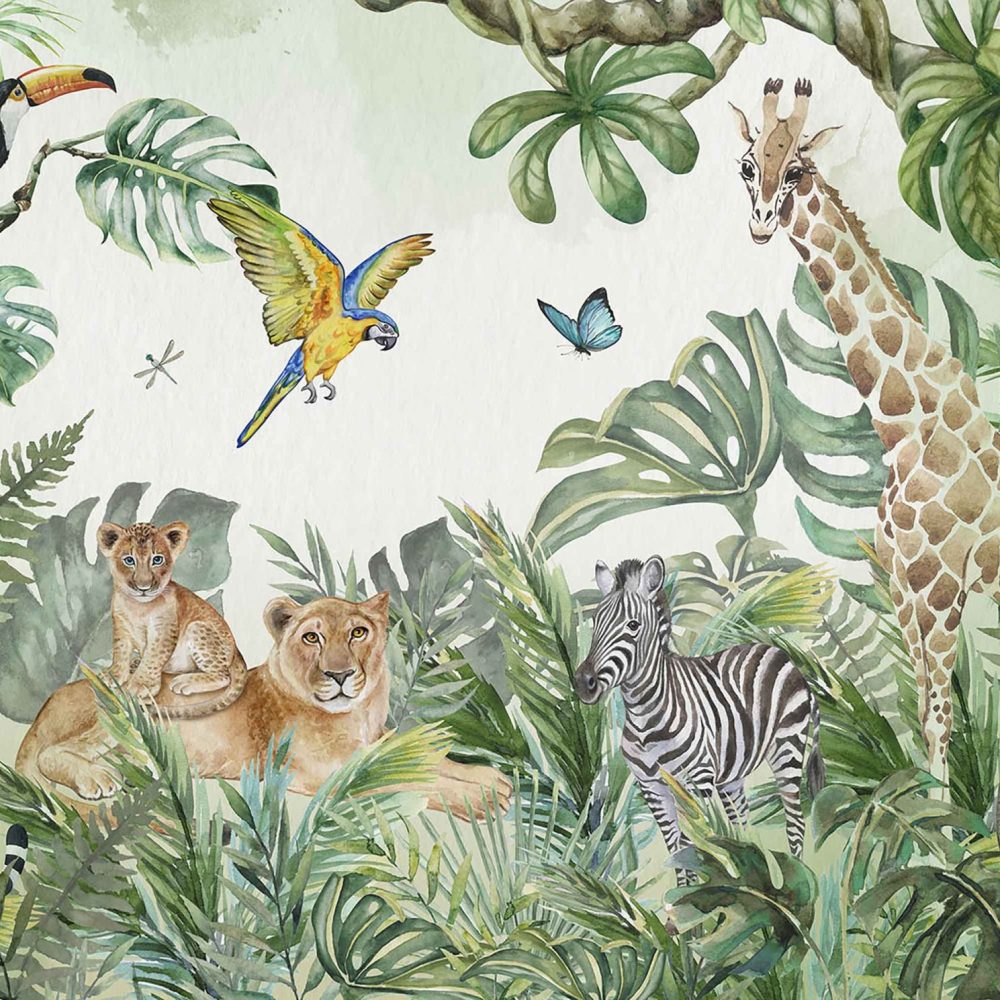 Avontuurlijk Dierenbehang Kinderkamer