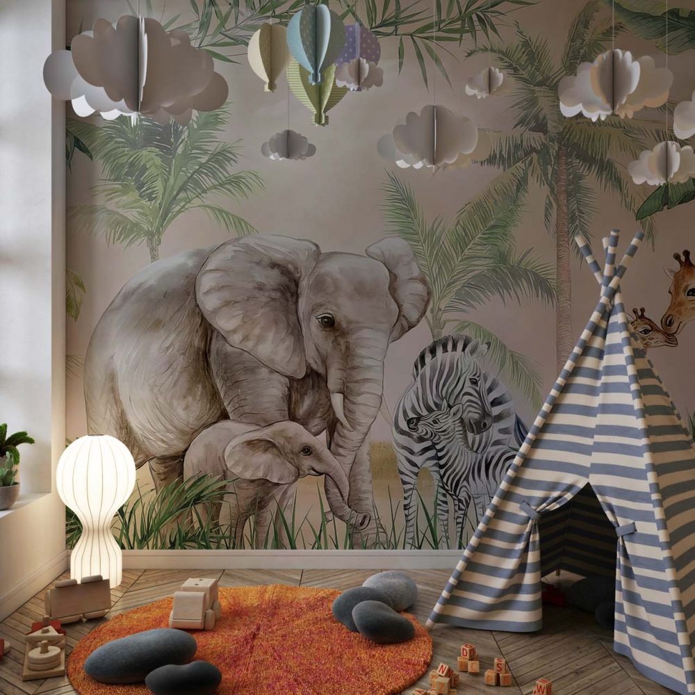 Alternative view of Avontuurlijk Dierenbehang Kinderkamer