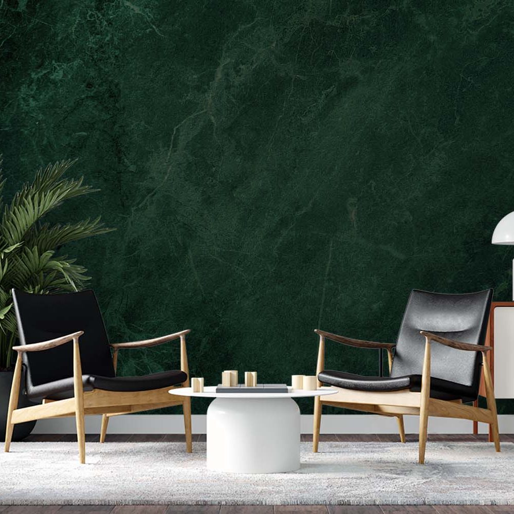 Alternative view of Groen Marmer Behang - Elegantie & Rijkdom.