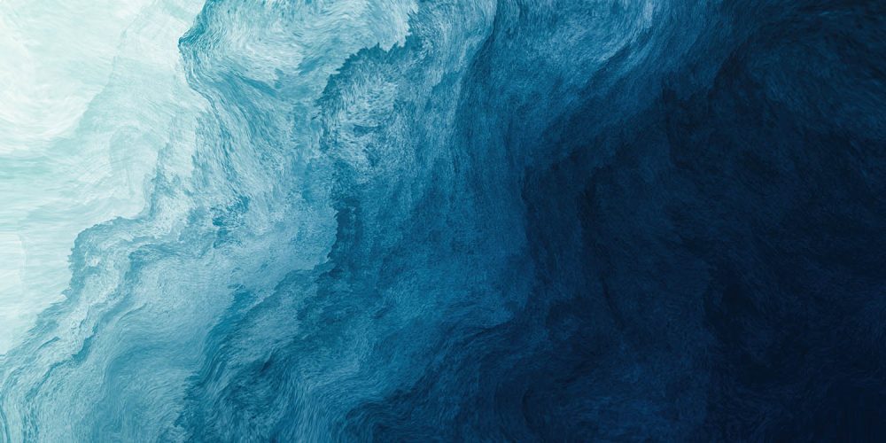 Waterverf Golven Behang