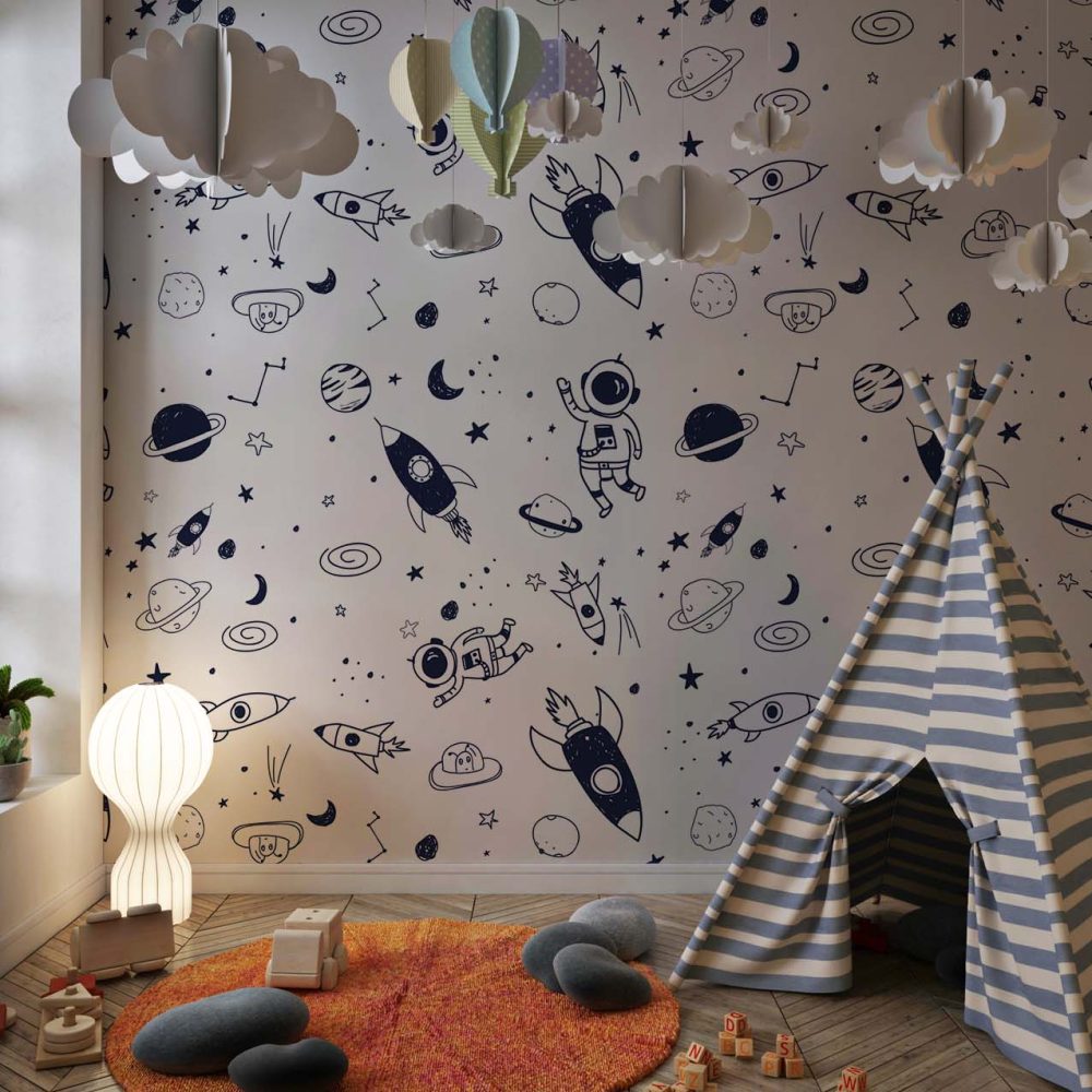 Alternative view of Avontuurlijk Ruimte Kinderbehang