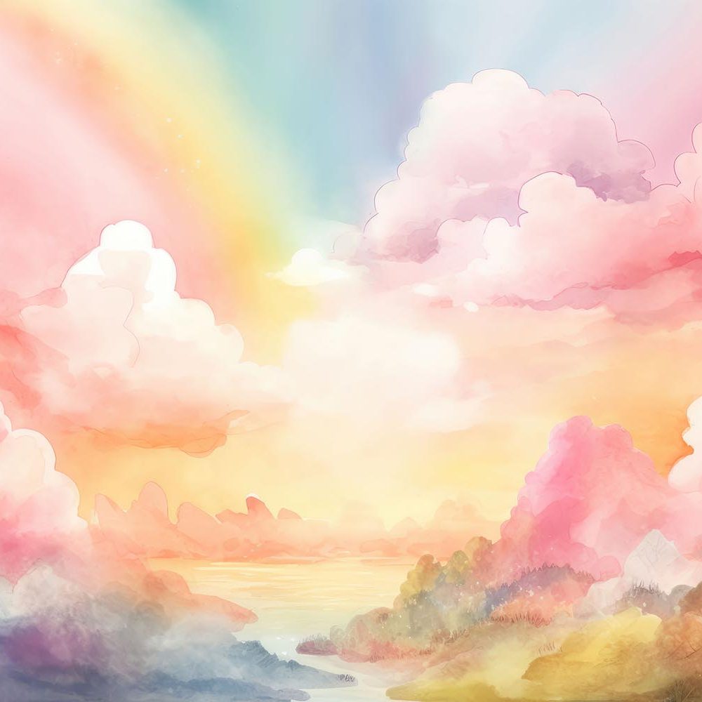 Betoverende Regenboog Kinderkamer Behang