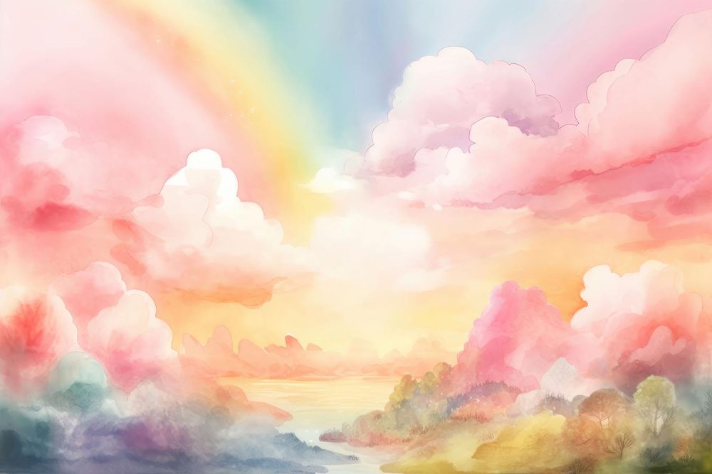 Betoverende Regenboog Kinderkamer Behang