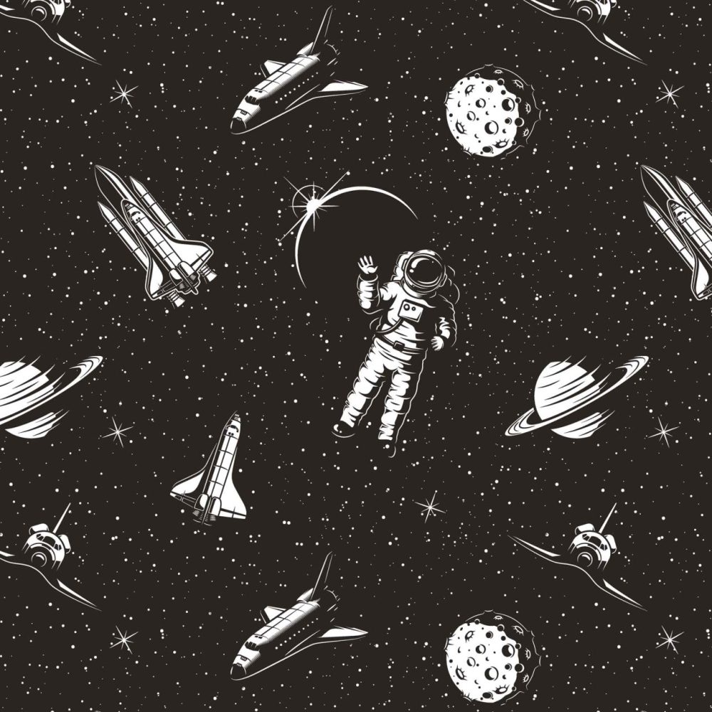 Ruimteavontuur Kinderkamer Behang