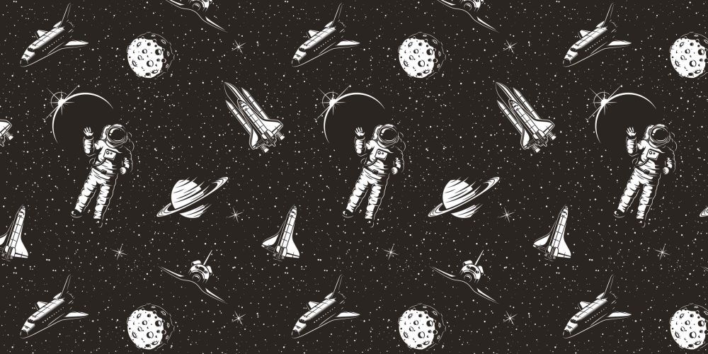 Ruimteavontuur Kinderkamer Behang