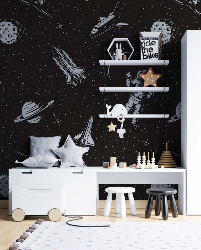 Alternative view of Ruimteavontuur Kinderkamer Behang