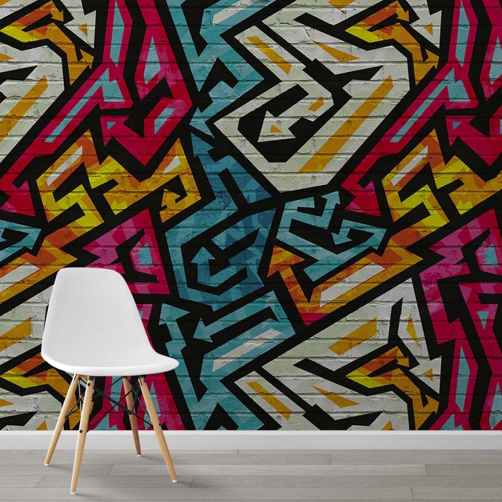 Alternative view of Graffiti Behang Kleurrijke Explosie