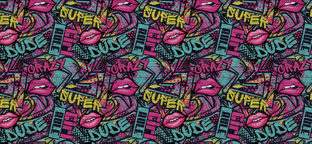 Vibrant Graffiti Behang