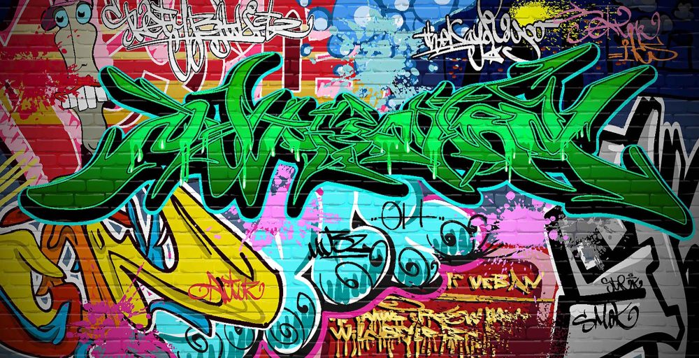 Graffiti Behang Urban Chic