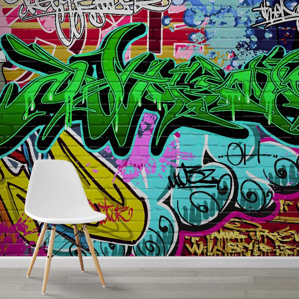 Alternative view of Graffiti Behang Urban Chic