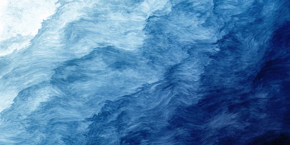 Waterverf Oceaan Illusie Behang