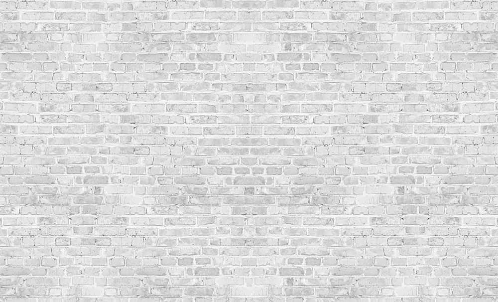 Wit Industrieel Bakstenen Muur Behang