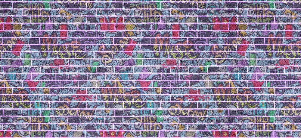 Graffiti Behang Kleurrijke Stadsgevel