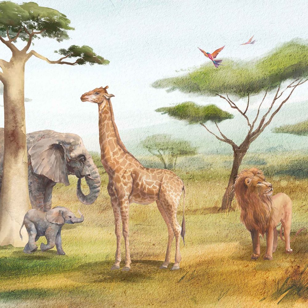 Avontuurlijk Dierenbehang Kinderkamer