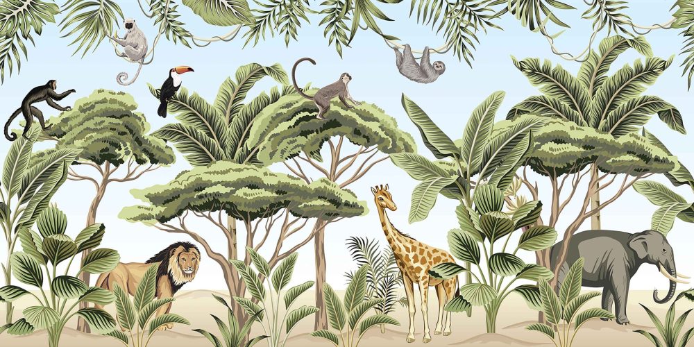 Jungle Avontuur Kinderkamer Behang