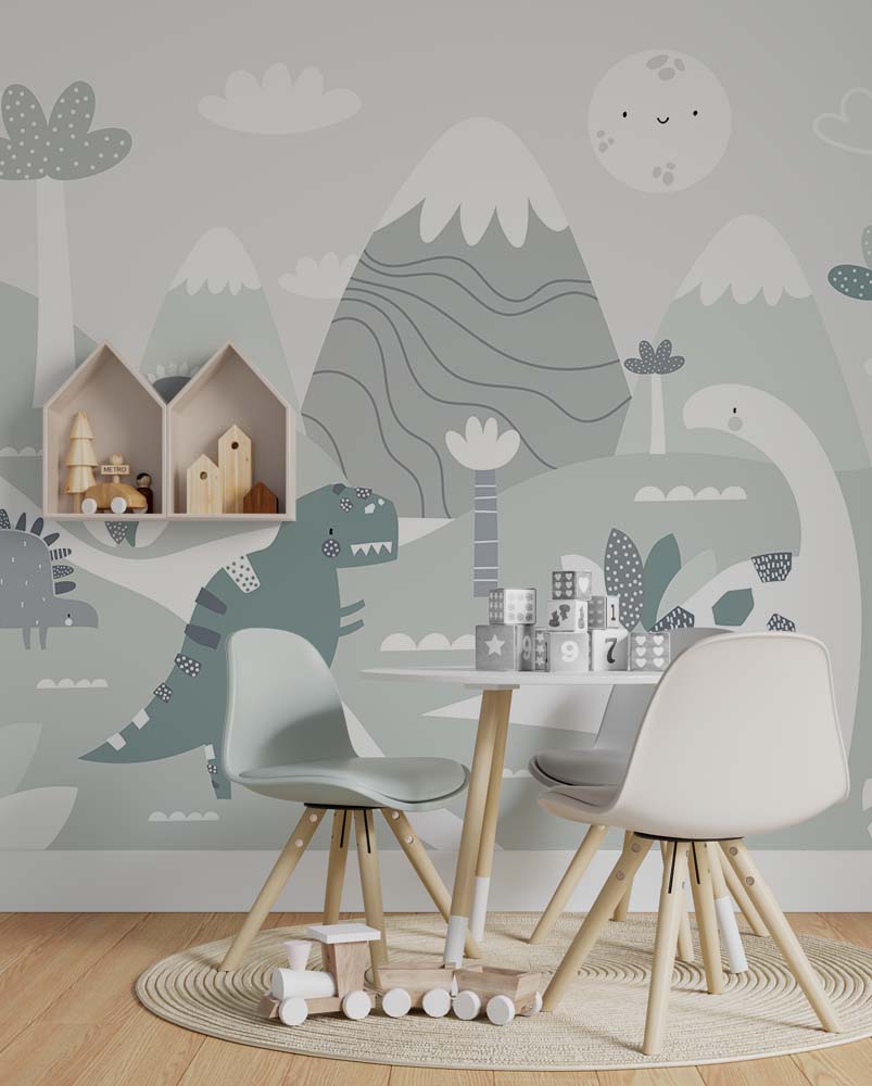 Avontuurlijk Dino Kinderkamer Behang - Afbeelding 3