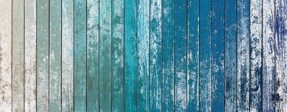 Kustblauw hout behang