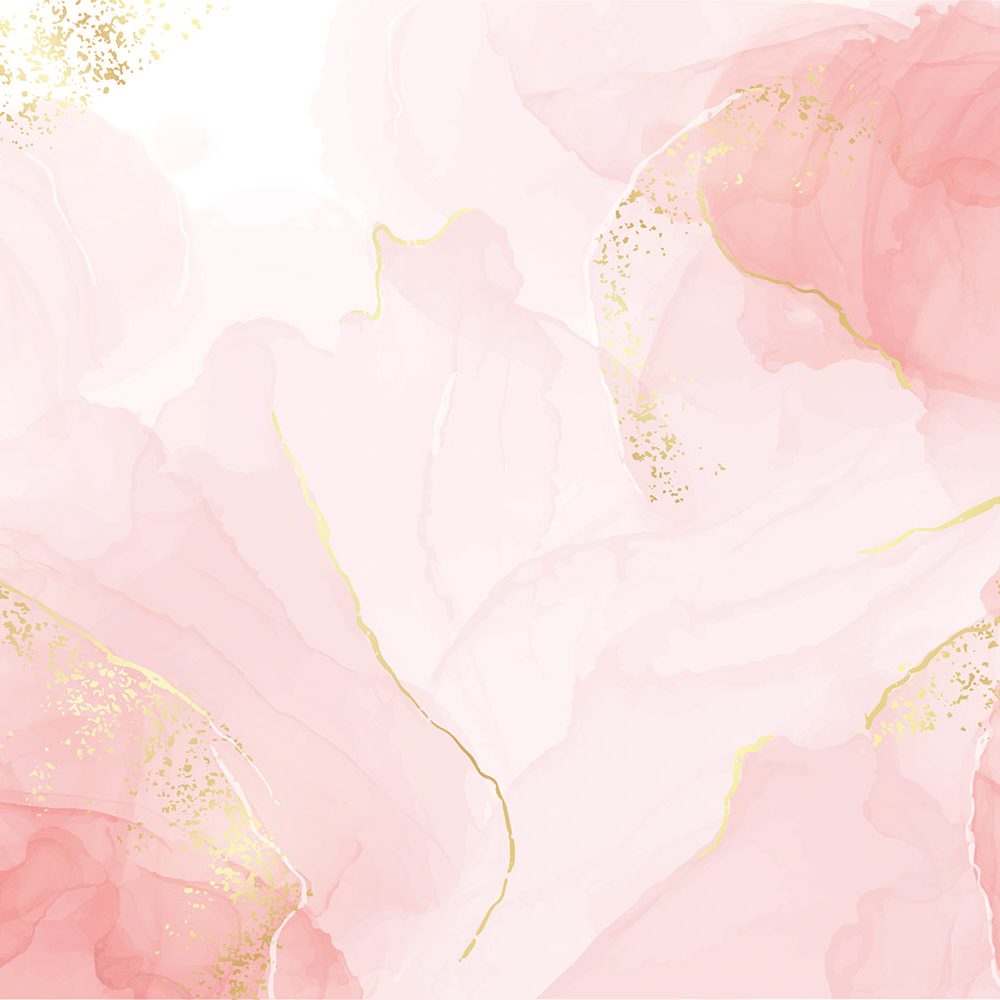 Roze Gouden Waterverf Behang