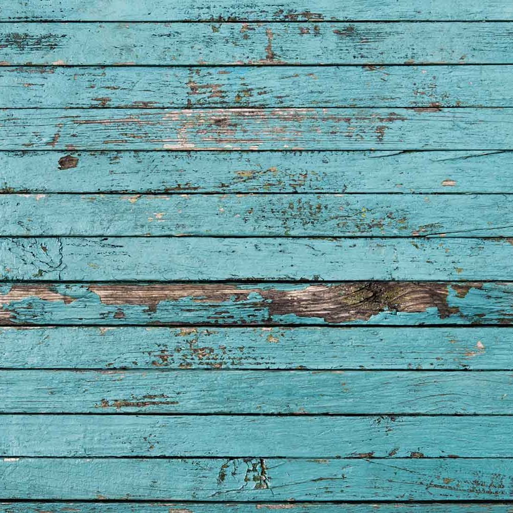 Blauwe planken behang