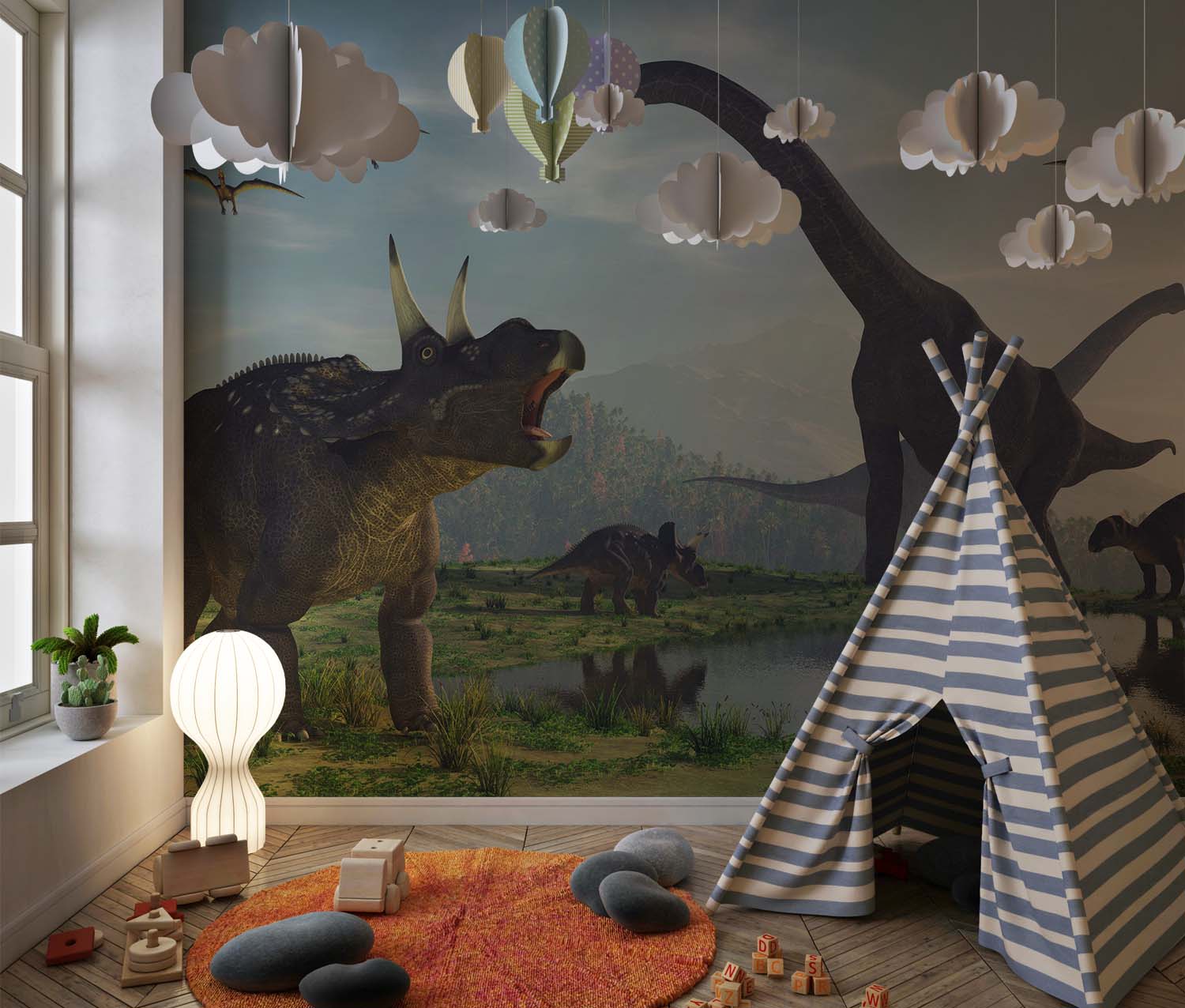 Dino Avontuur Kinderbehang - Afbeelding 2