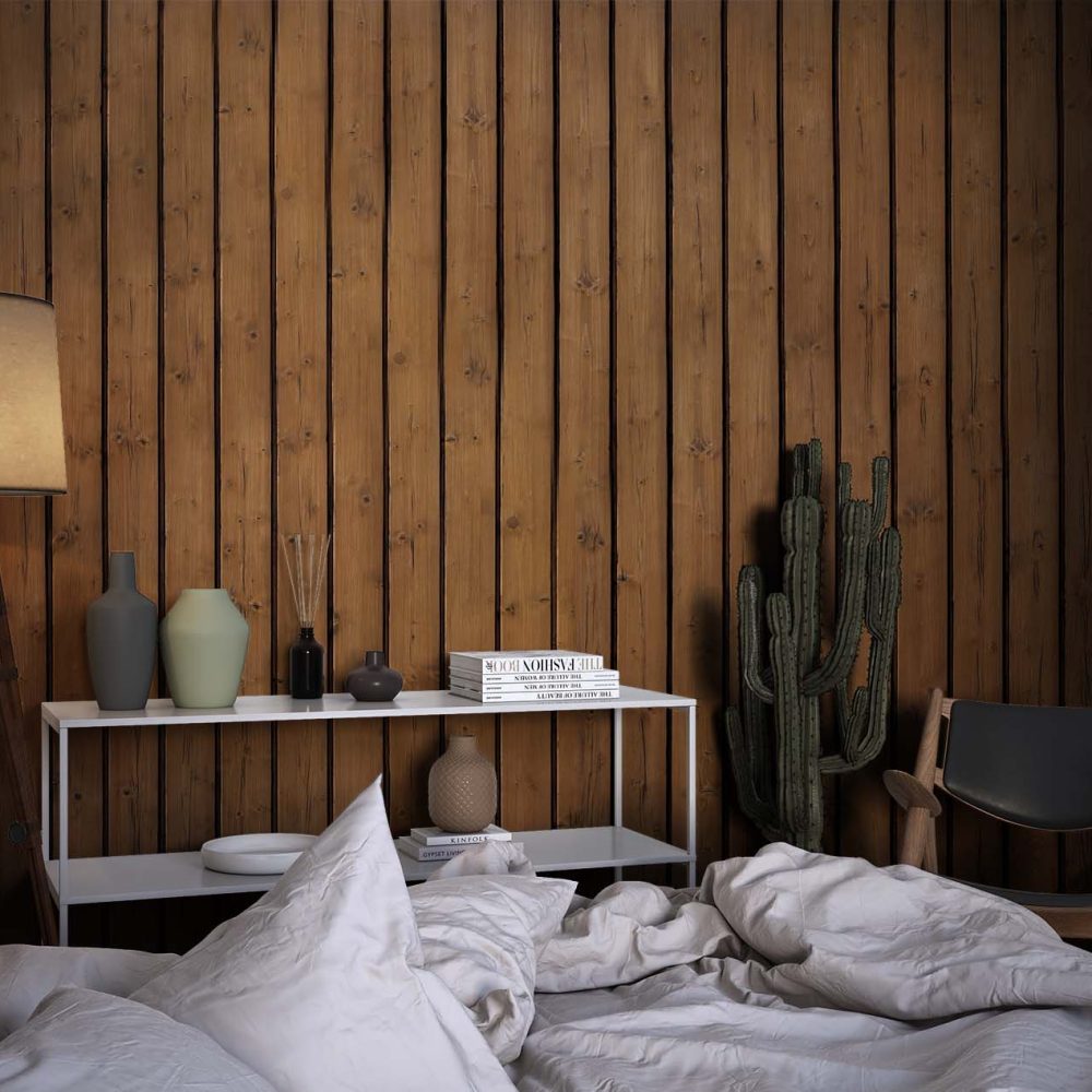 Alternative view of Mahoniebruin Rustiek Houtbehang