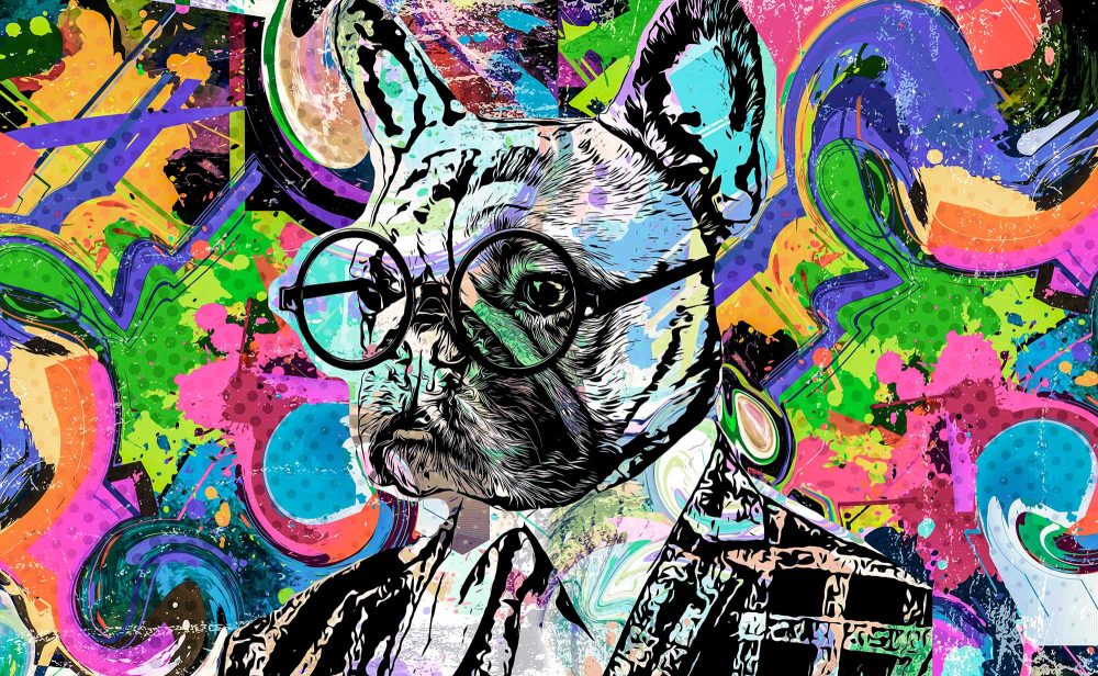 Graffiti Muur Met Hond