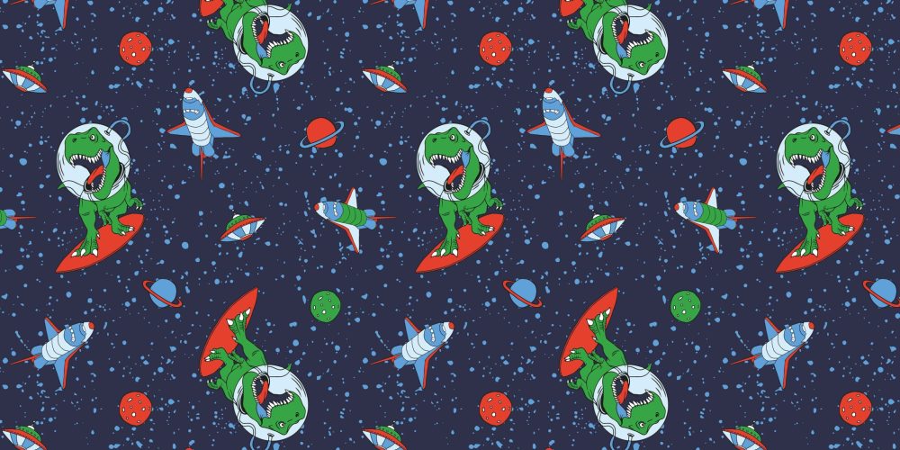 Ruimteavontuur Kinderkamer Behang