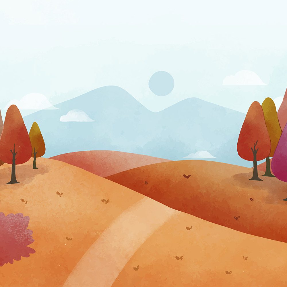 Magische Waterverf Landschap Behang