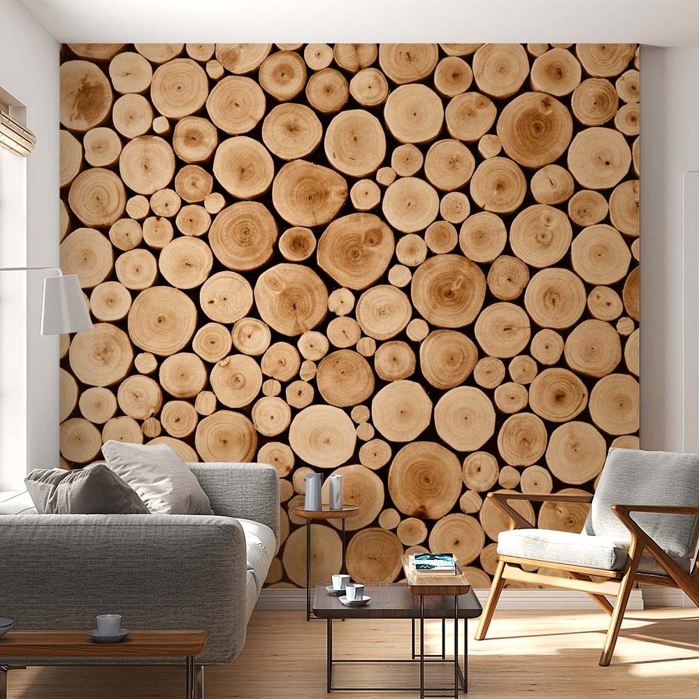 Alternative view of Hout Behang - Natuurlijke Boomstammen