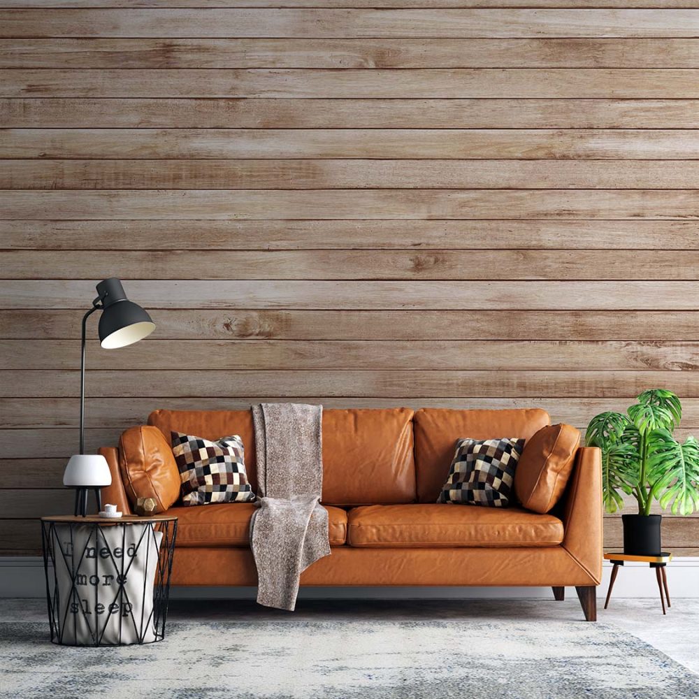 Alternative view of Bruin hout behang