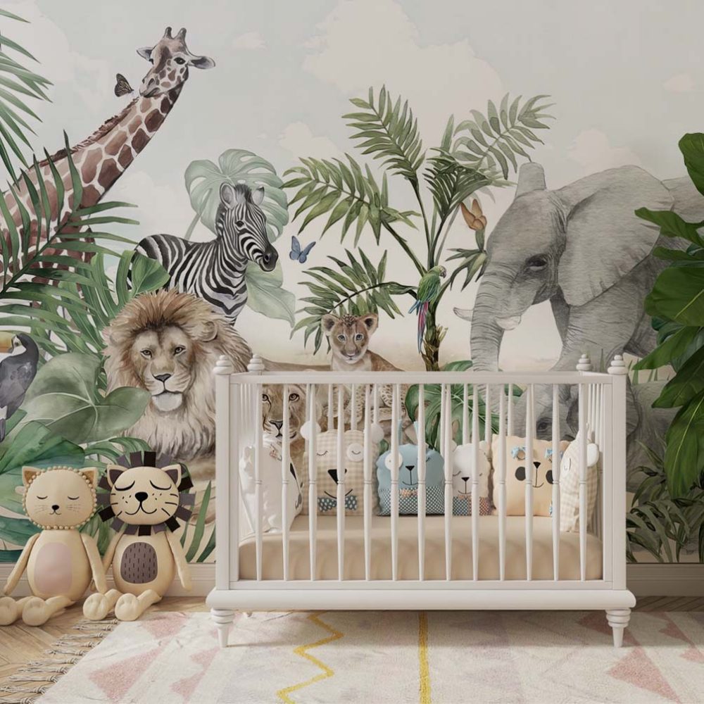 Alternative view of Betoverend Jungle Avontuur Behang