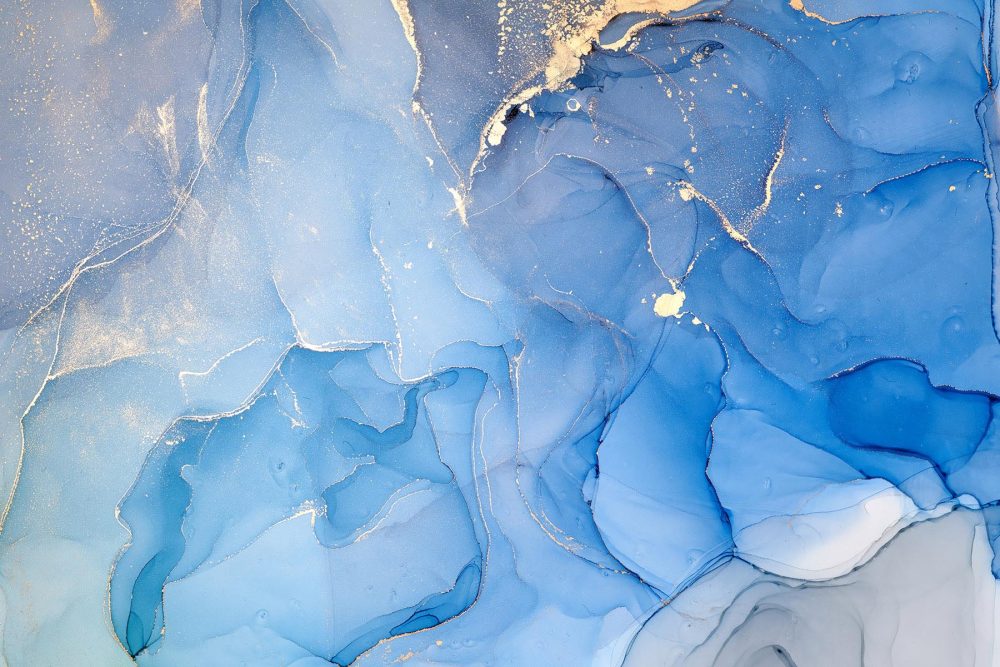 Blauw Marmer Behang.