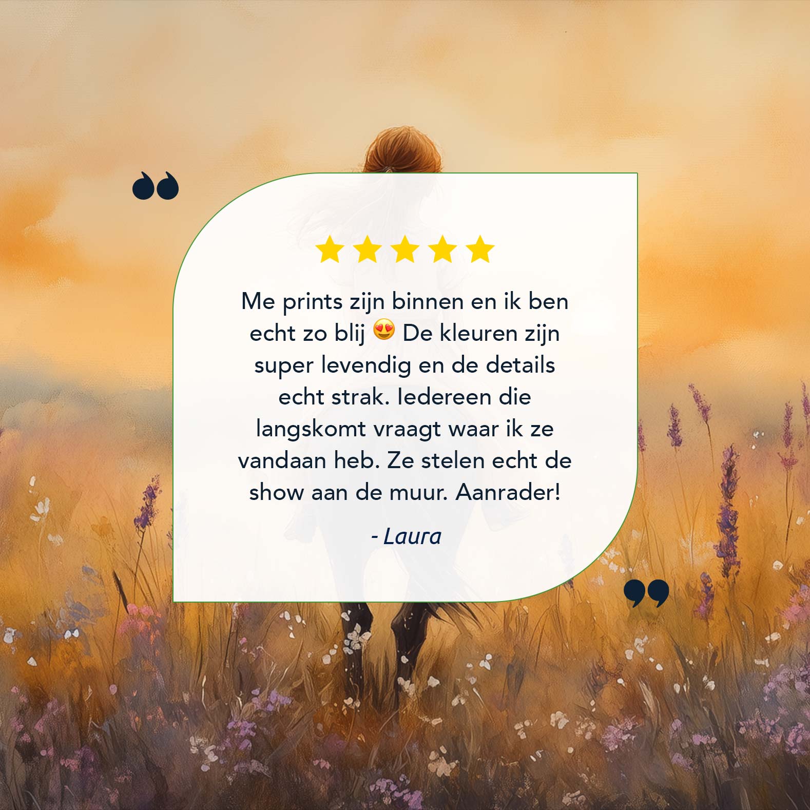 Zacht Droomlandschap: Dame te Paard tussen Bloemen - Afbeelding 9
