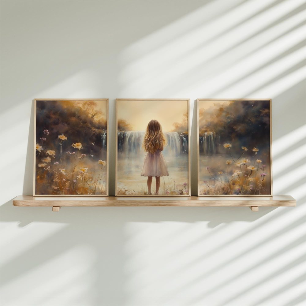 Betoverend Meisje bij Dromerige Waterval