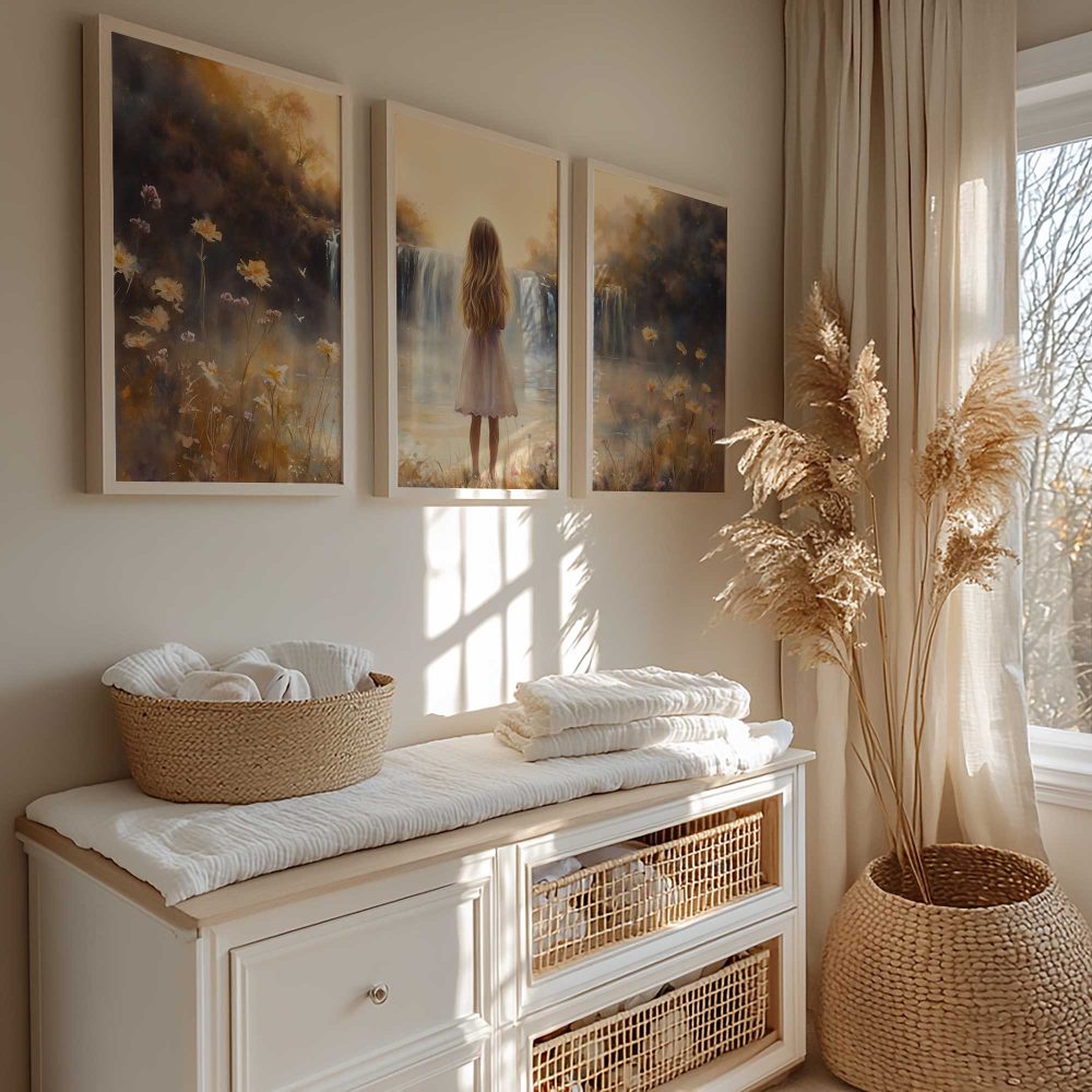 Alternative view of Betoverend Meisje bij Dromerige Waterval