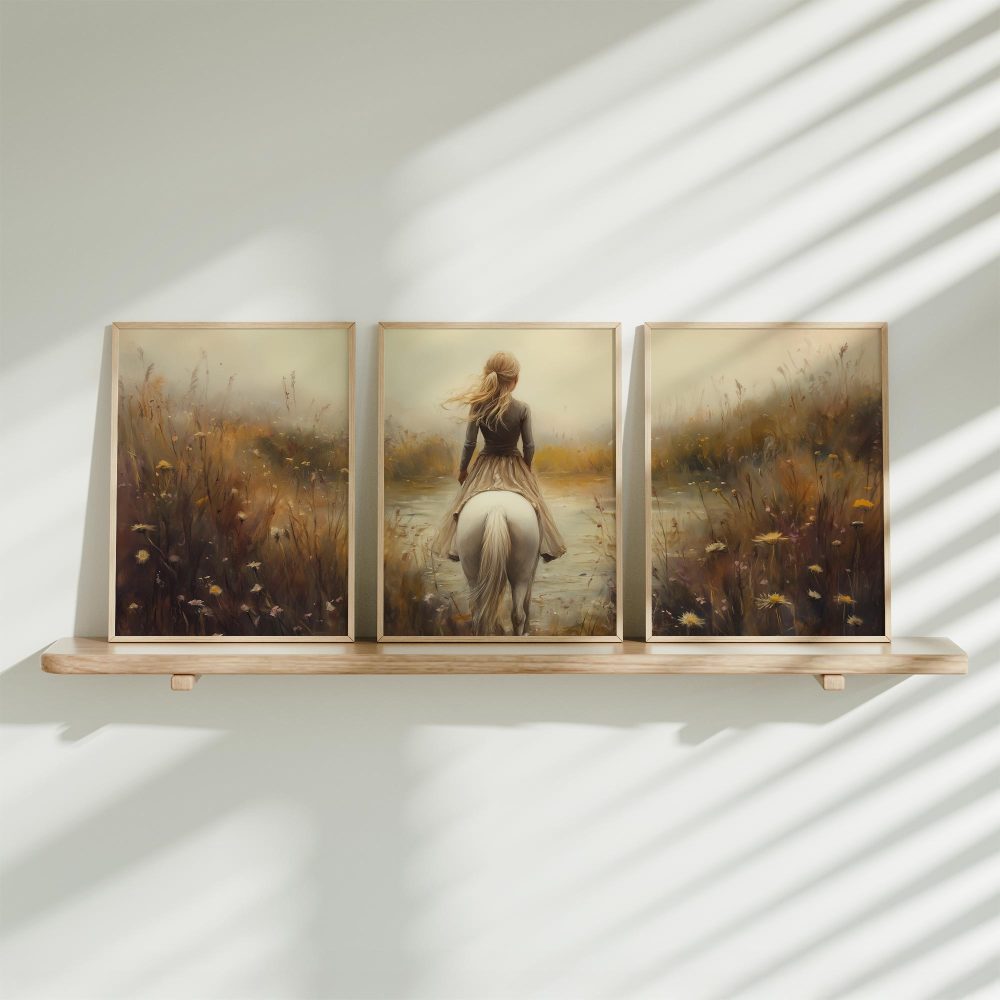 Zacht Droompaard in Bloeiend Landschap