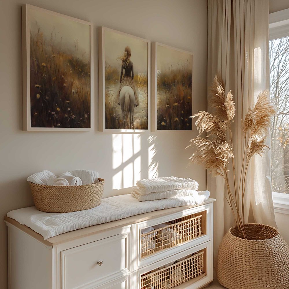 Alternative view of Zacht Droompaard in Bloeiend Landschap