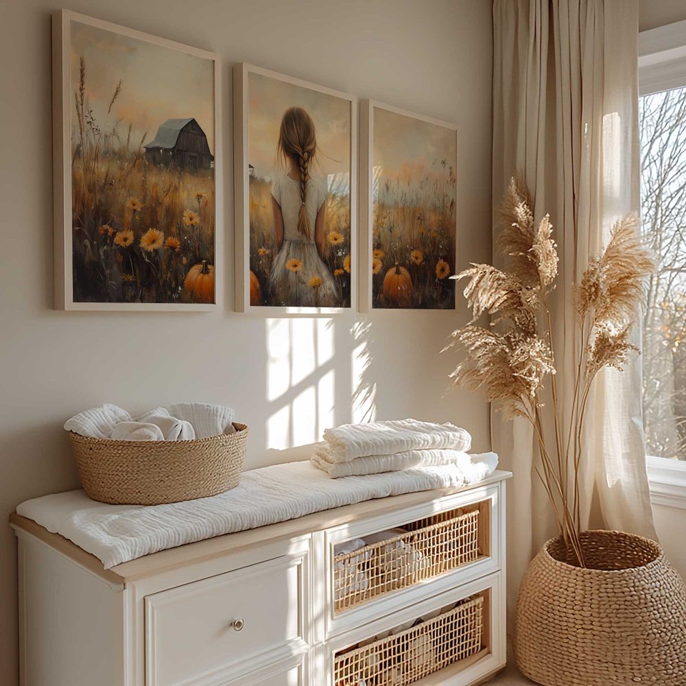 Alternative view of Herfstprinses tussen pompoenen en bloemen