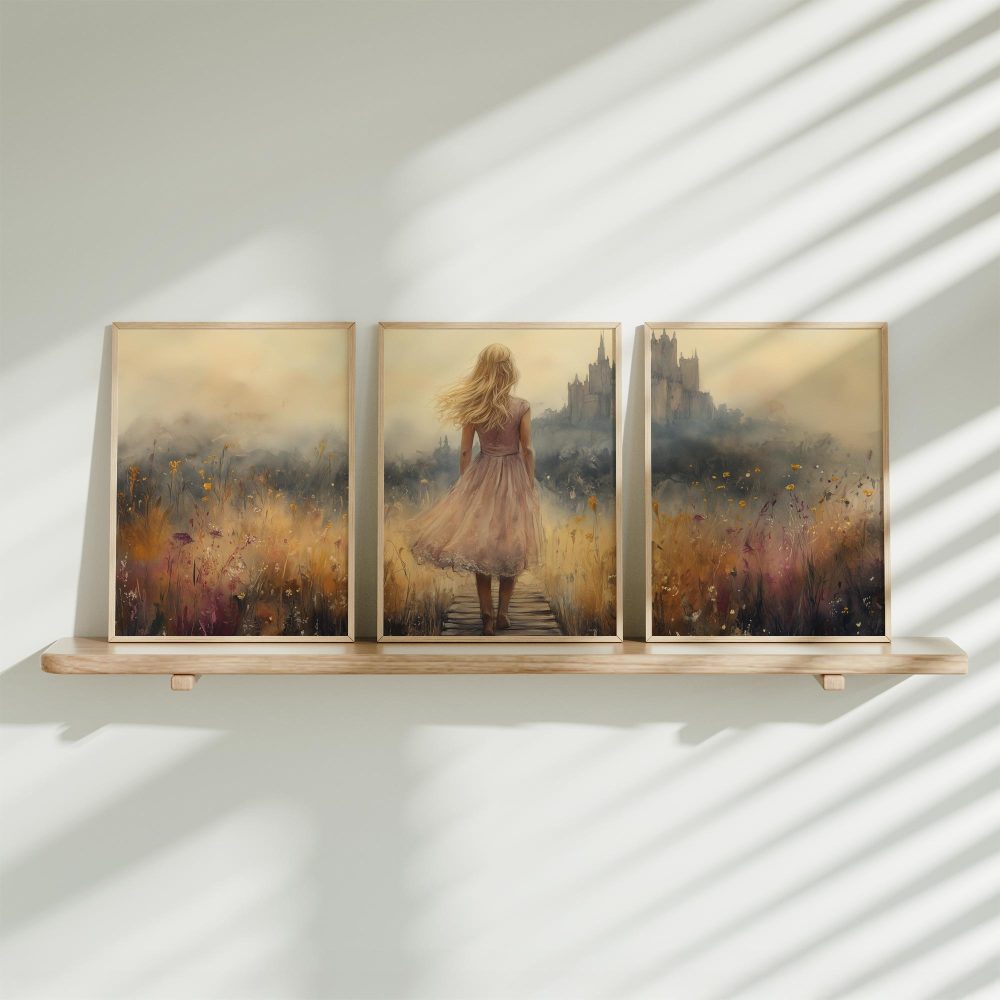 Feeërieke Roze Jurk in Bloemenveld