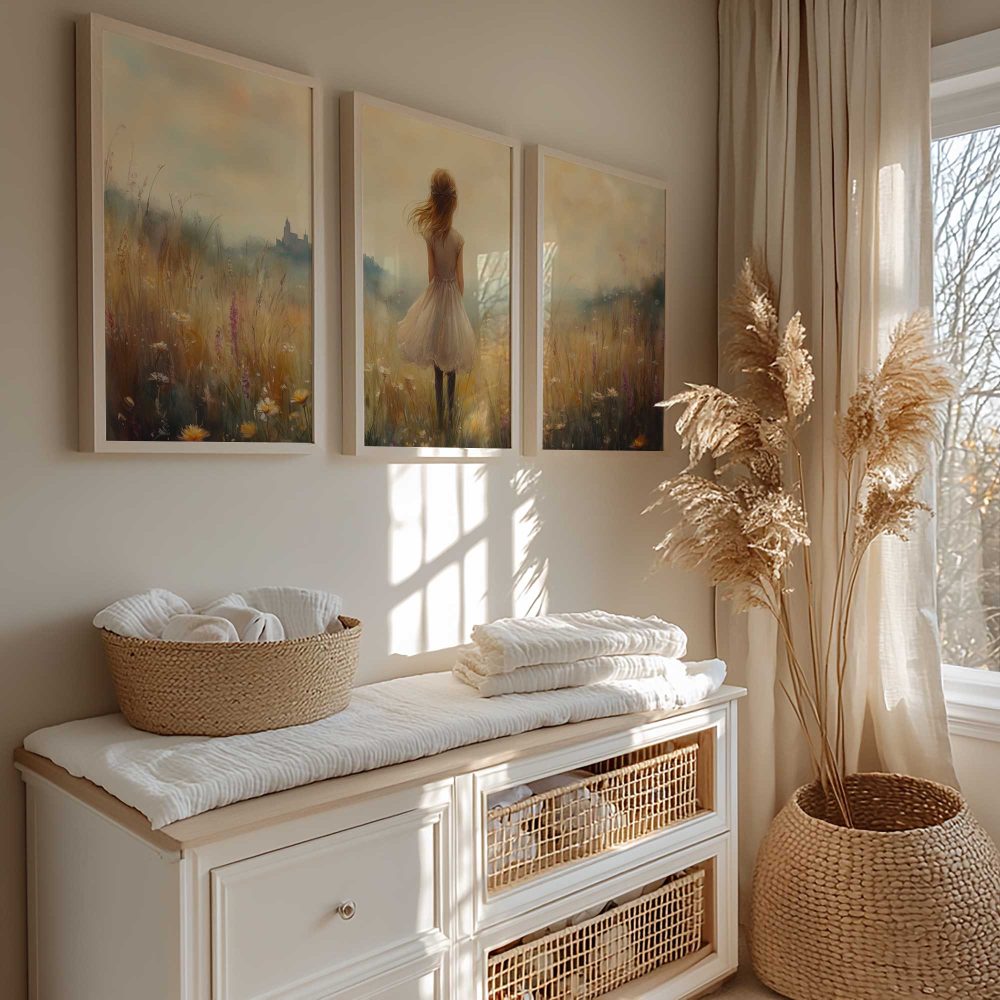 Alternative view of Feeërieke Droom in Bloemenveld met Kasteel