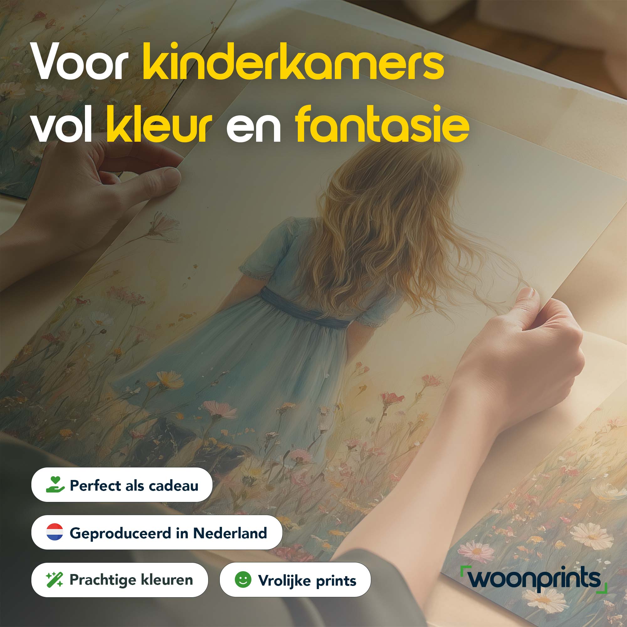 Zachtblauwe droom in bloemenveld - Afbeelding 4