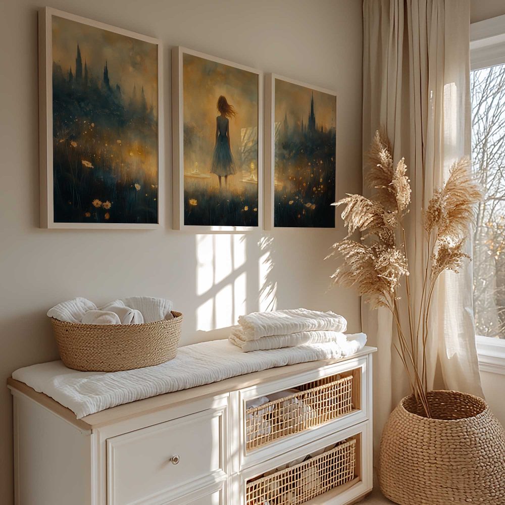 Alternative view of Betoverend Bloemenveld met Dromenkasteel