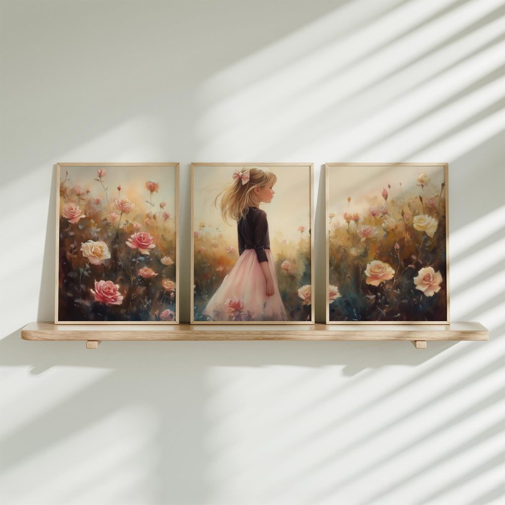 Meisje in Bloemenveld – Dromerige Sfeer