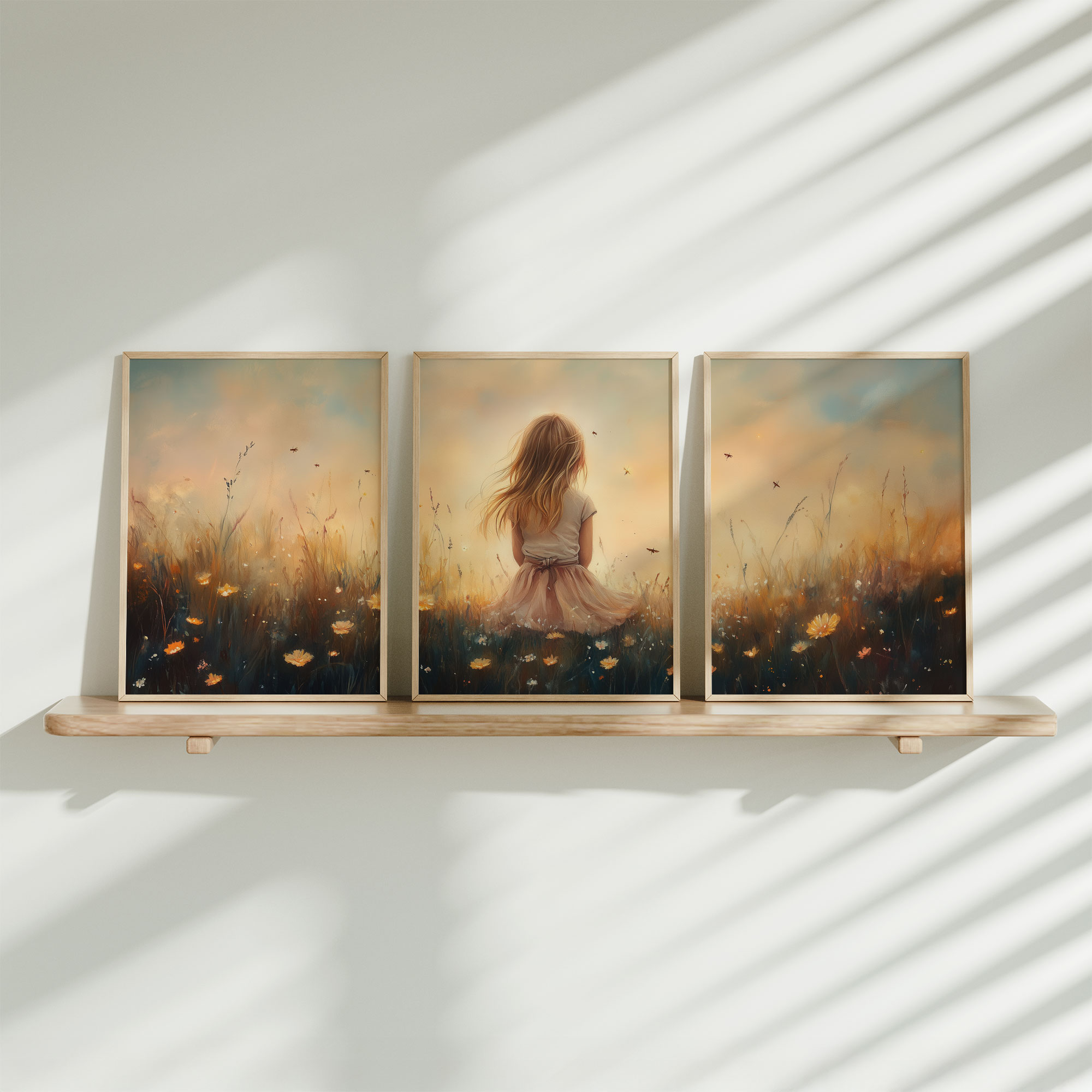 Zacht bloemenmeisje in pastel veld