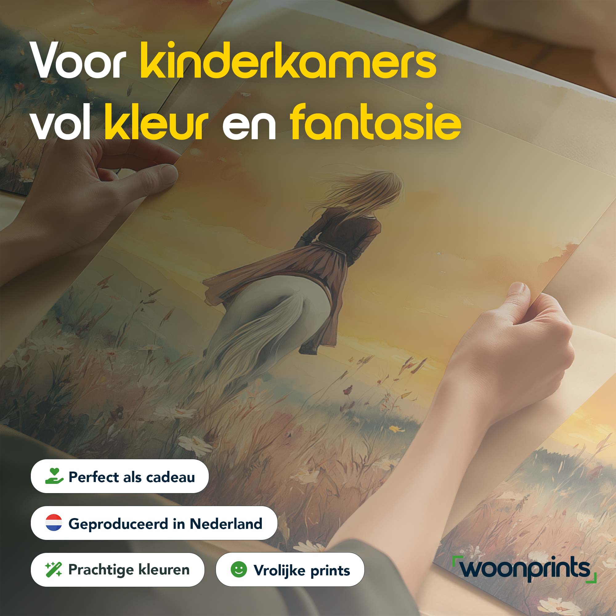 Zonnige Zomerdroom: Vrouw en Paard in Bloemenveld - Afbeelding 4