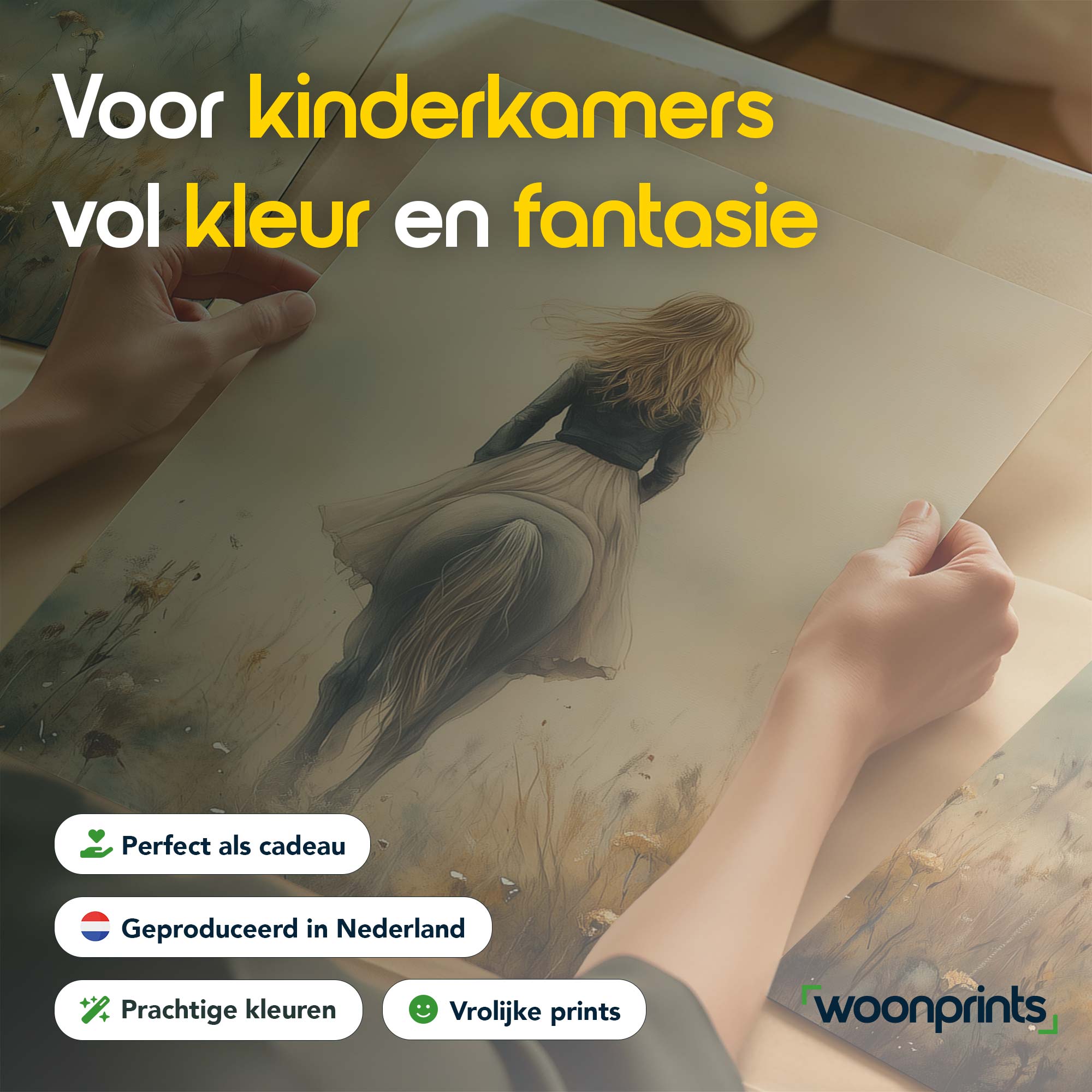 Zacht avontuur: vrouw te paard in bloemenveld - Afbeelding 4