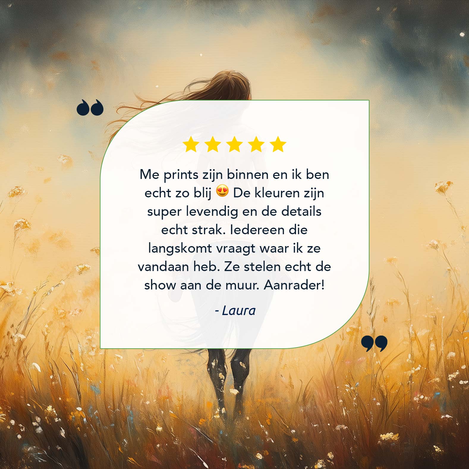 Zacht Droomlandschap met Vrouw en Paard - Afbeelding 7