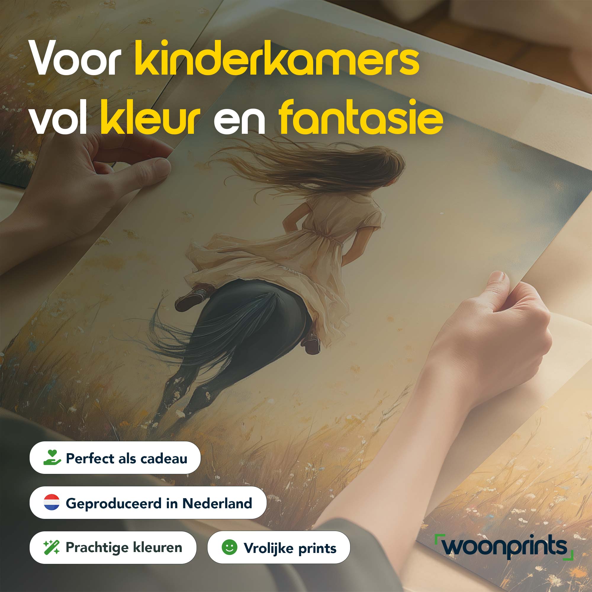 Zacht Droomlandschap met Vrouw en Paard - Afbeelding 4